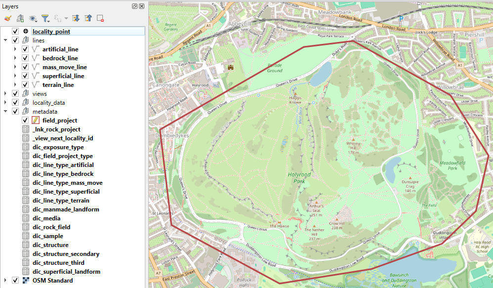 Polygon Boundary and Layers