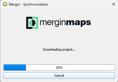 Mergin Maps Download Progress